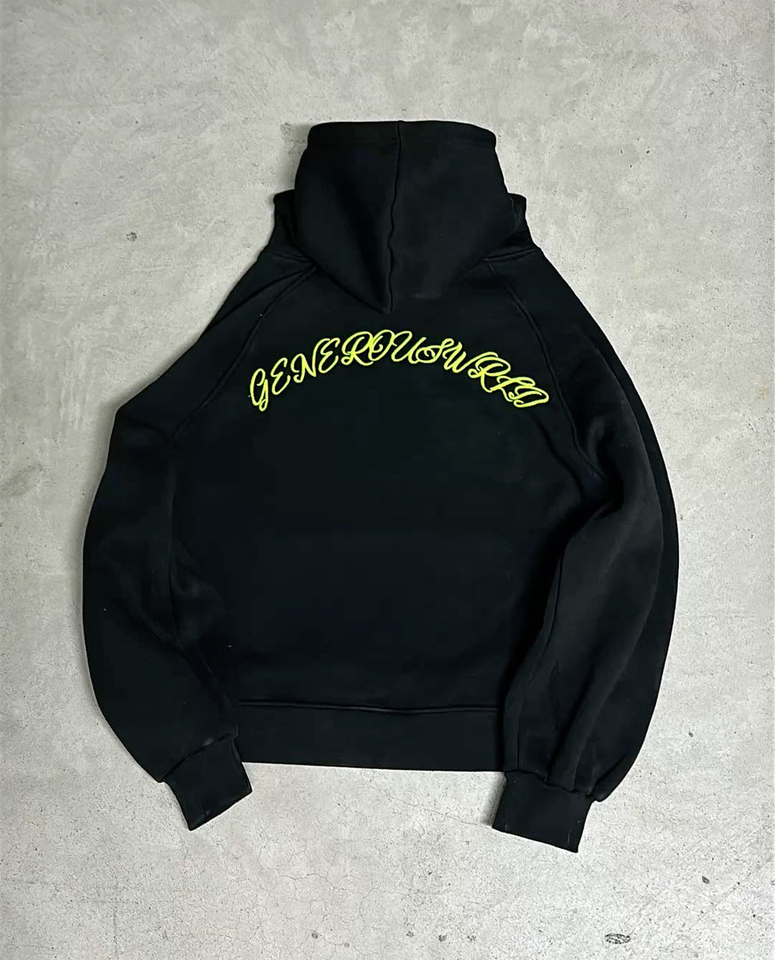 GENEROUSWRLD BLACK HOODIE