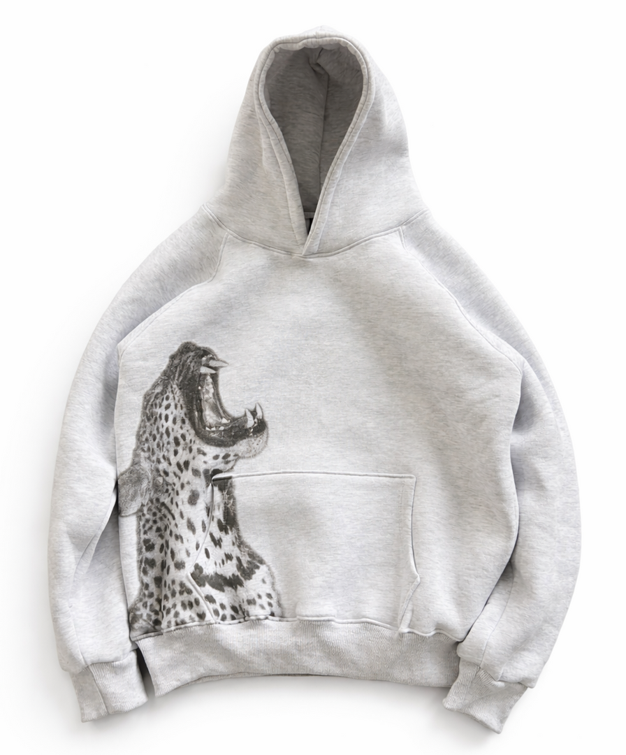 GENEROUSWRLD TIGER HOODIE (SNOWY GREY)